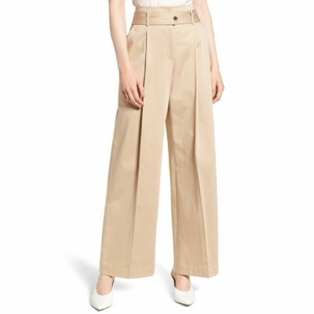 Women's Tan Wide-Leg Pants
